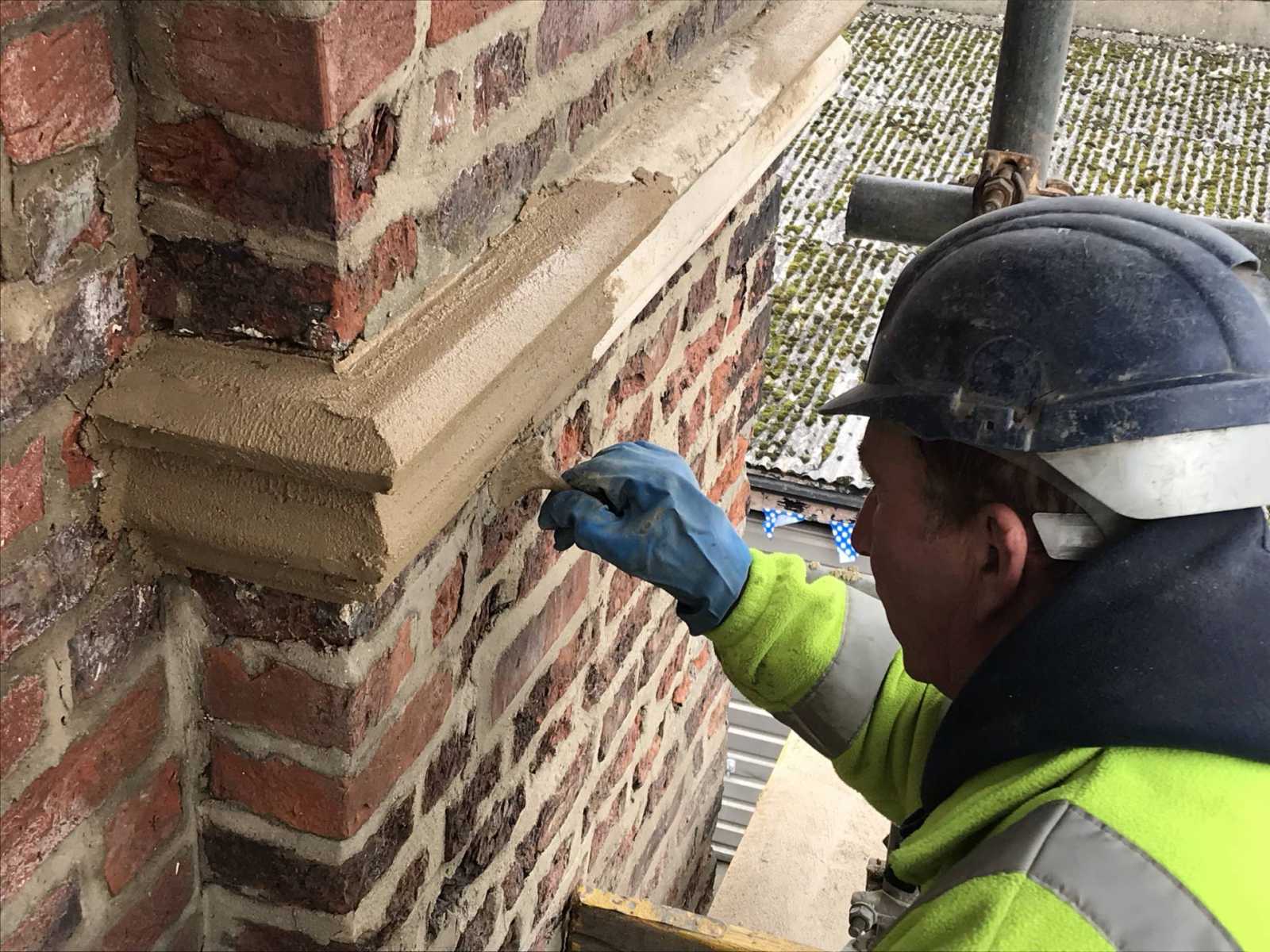 Zion Church shaped stone string course Northallerton