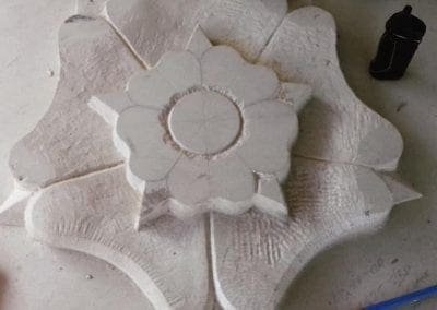 Hand Carved Stone Yorkshire Rose